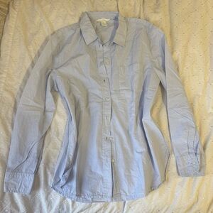 H&M Light Blue Button-Up Shirt with collar 100% cotton